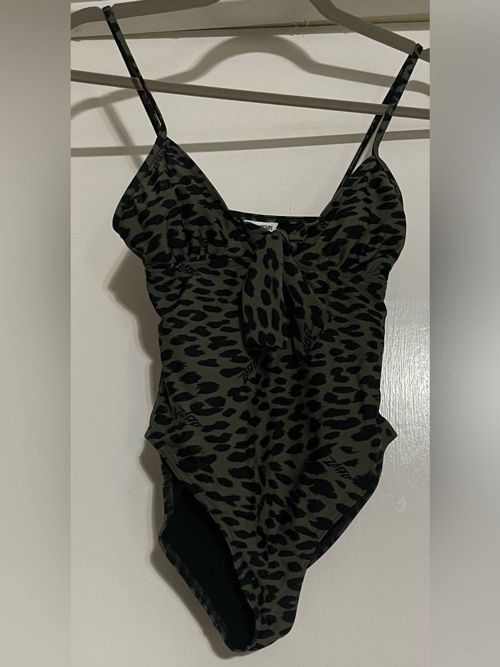 Zadig & Voltaire Women’s Sz 6 Leopard  With Logo Print Swimsuit Made In Italy